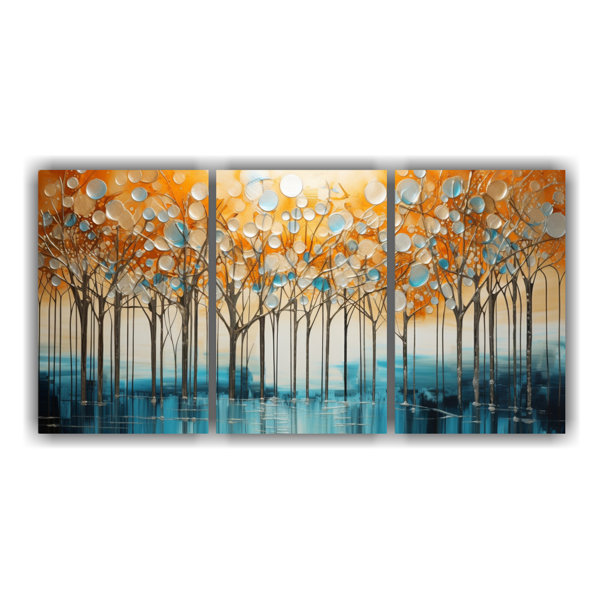 PINTURA EN ACUARELA ARMONÍA CROMÁTICA ESTILO 180X90 CM - 1
