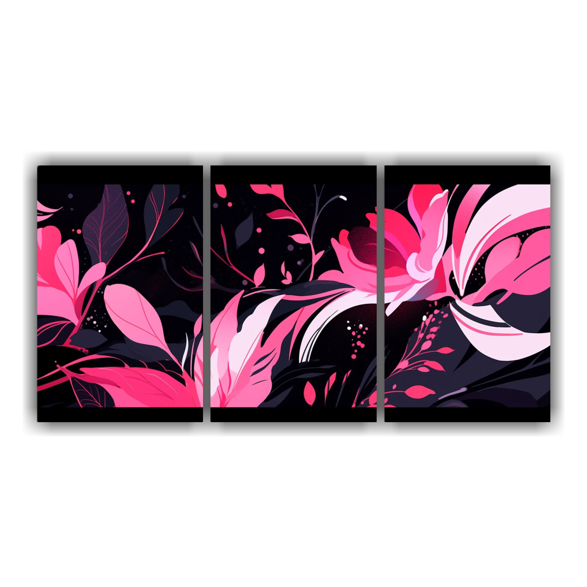 SET 3 CUADROS INSPIRADOR REPRESENTACIÓN NEGRO Y 240X120 CM - 1