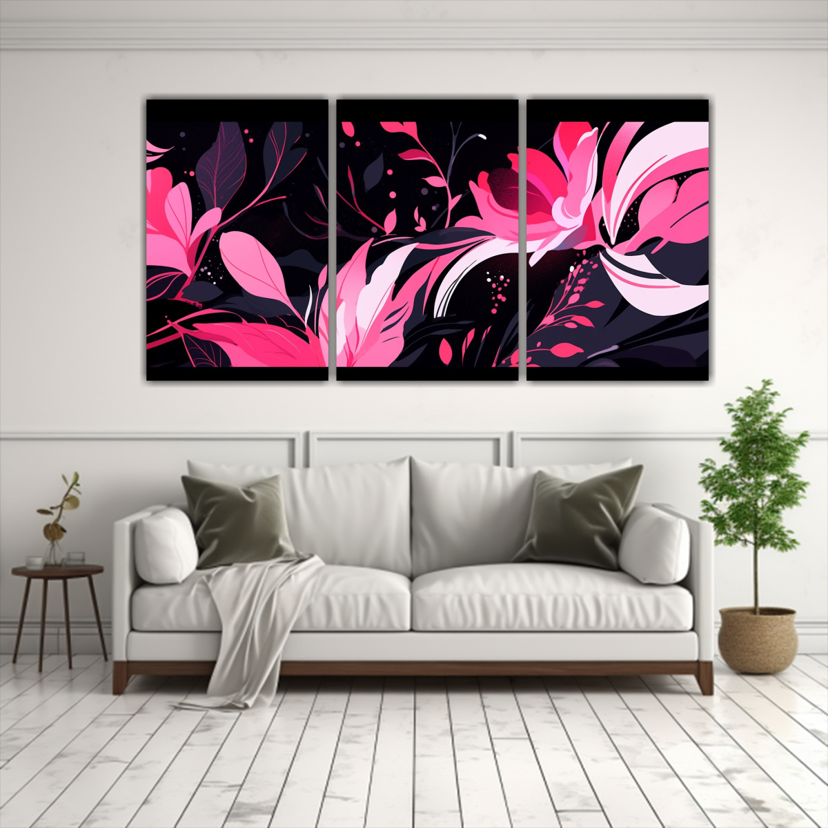 SET 3 CUADROS INSPIRADOR REPRESENTACIÓN NEGRO Y 240X120 CM - 2