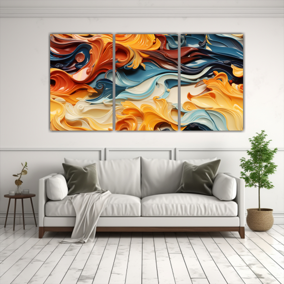 PINTURAS DECORATIVAS DE MOVIMIENTO REFINADO EN 120X60 CM - 2