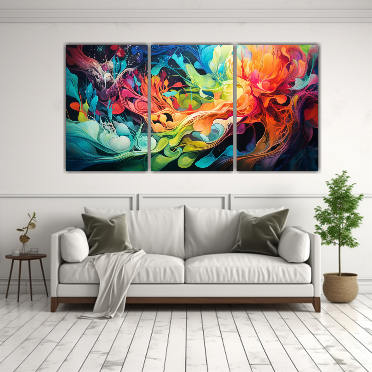 PINTURAS DE DECORACIÓN ABSTRACTA CLÁSICA 180X90 CM - 2