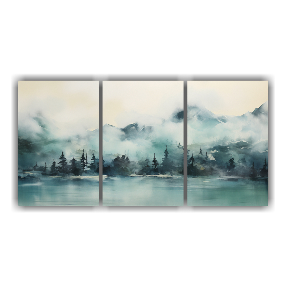 LIENZOS TEMA STREET ART CON ESCENA NORUEGA EN 90X45 CM - 1