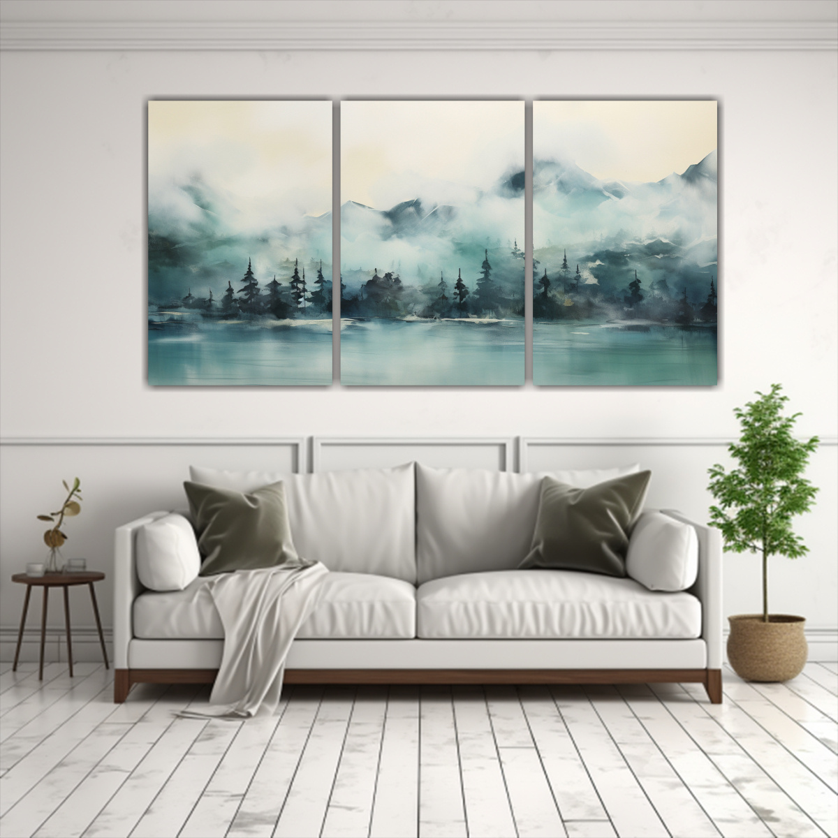 LIENZOS TEMA STREET ART CON ESCENA NORUEGA EN 90X45 CM - 2