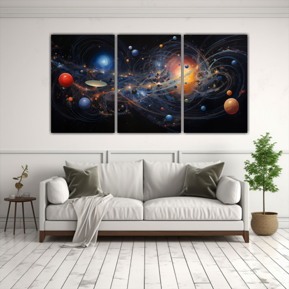 PINTURA DECORATIVA DE TONOS CÓSMICOS DEL SISTEMA 60X30 CM - 2