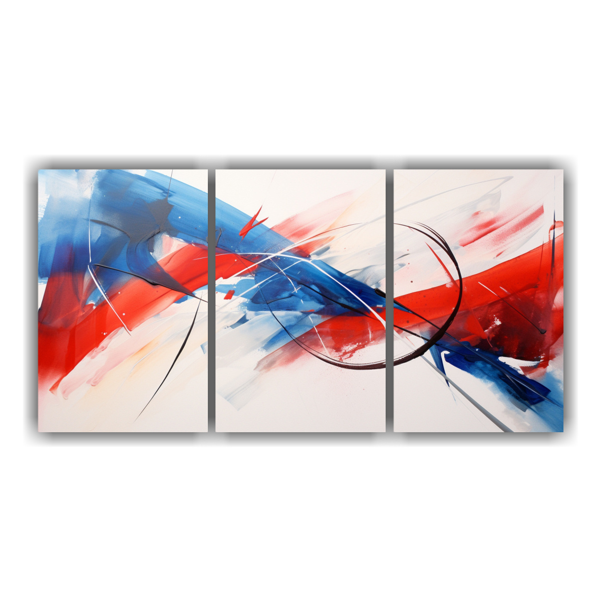 CONJUNTO DE 3 TELAS EN BASTIDOR ABSTRACTO TEXTURA 60X30 CM - 1