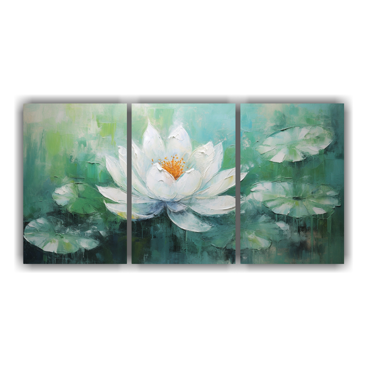PINTURA EN LIENZO INSPIRADA EN EL PODER DE TRES 150X75 CM - 1