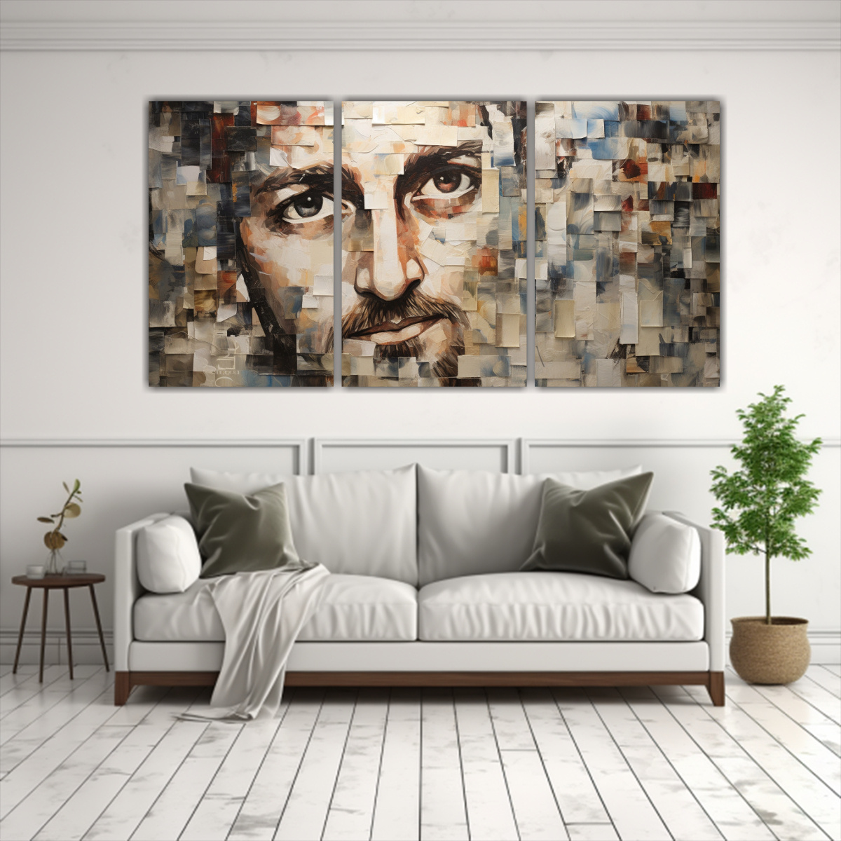 TRÍPTICO DECORATIVO FRAGMENTOS ABSTRACTOS DE UNA 120X60 CM - 2