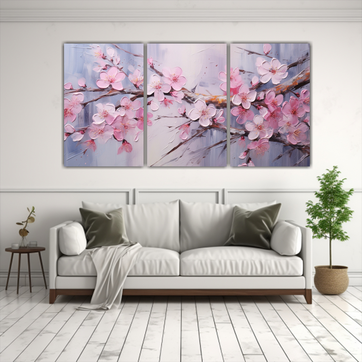CUADRO DECORATIVO PARA CUARTO PINTURA ROSA DE 240X120 CM - 2