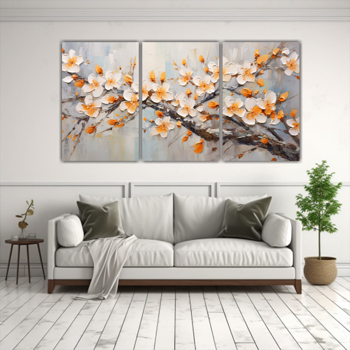 JUEGO DE 3 LIENZOS DE TELA PATRÓN INTENSO 150X75 CM - 2