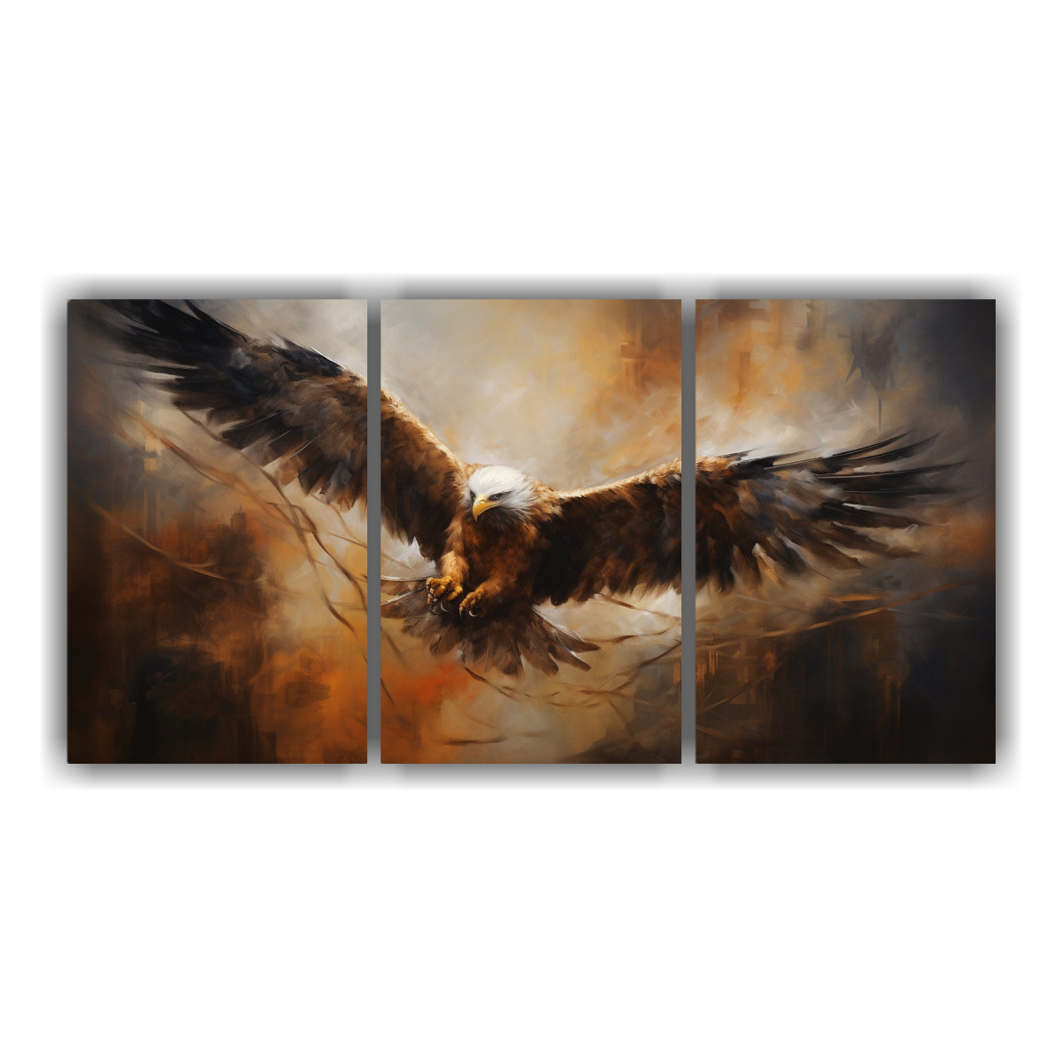 PINTURAS DECORATIVAS SET 3 TELAS EN BASTIDOR 60X30 CM - 1