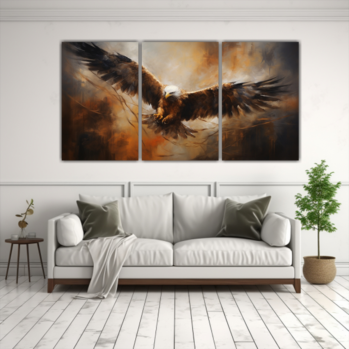 PINTURAS DECORATIVAS SET 3 TELAS EN BASTIDOR 60X30 CM - 2