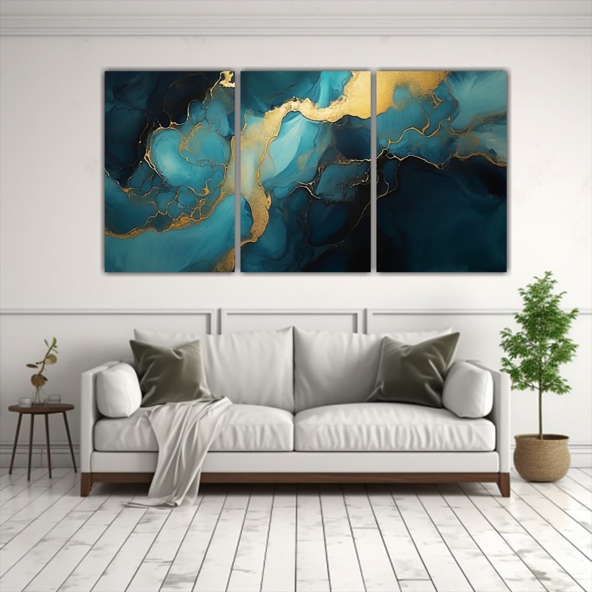 CUADRO ABSTRACTO EN BASTIDOR HORIZONTAL CON TONOS 120X60 CM - 2