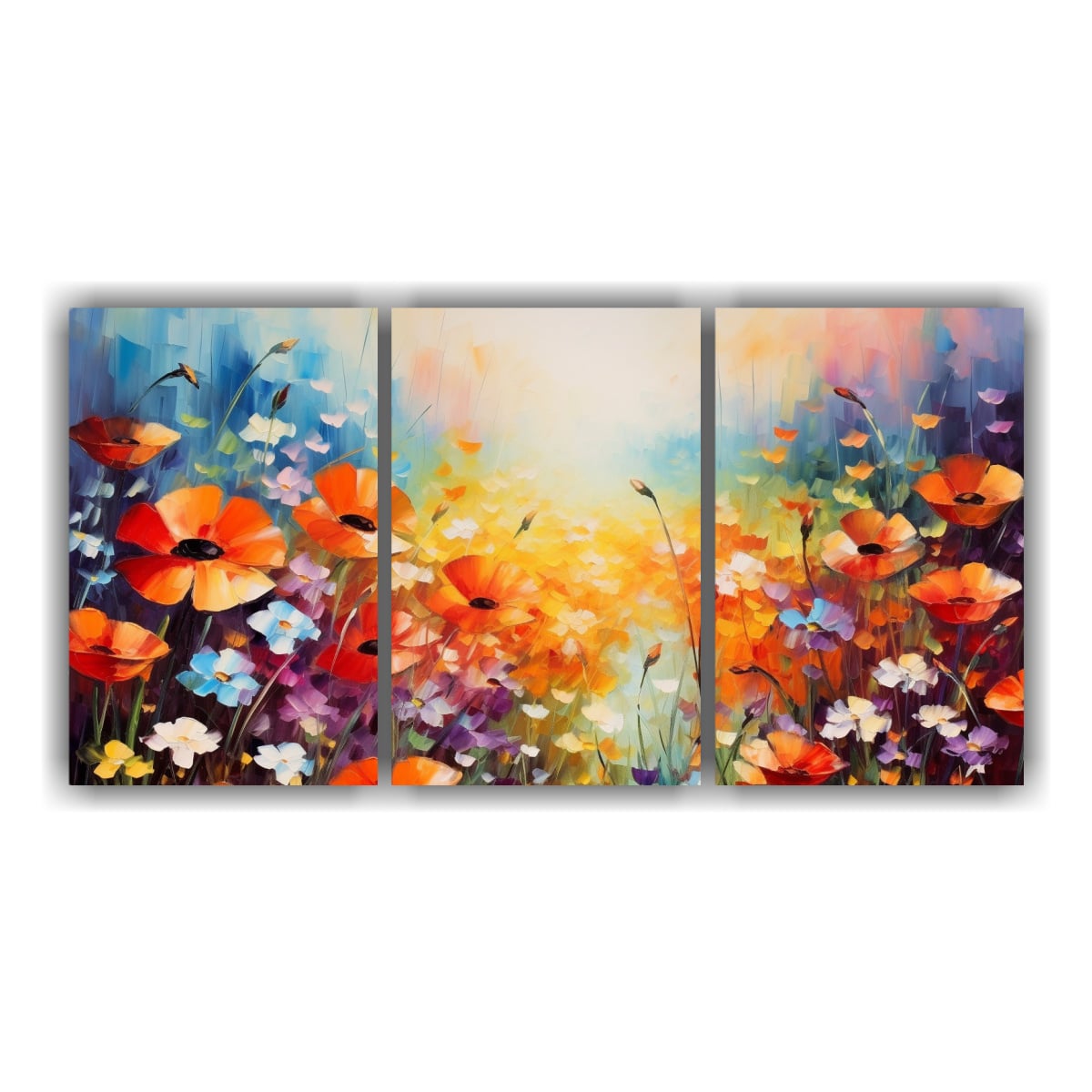 PINTURAS DECORATIVAS MULTICOLORES ESTILO LEONID 120X60 CM - 1