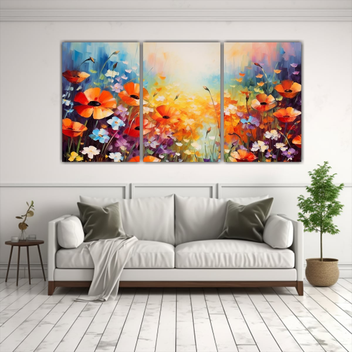 PINTURAS DECORATIVAS MULTICOLORES ESTILO LEONID 120X60 CM - 2