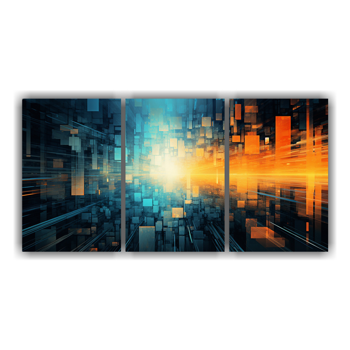 CUADROS ABSTRACTOS FUTURISTAS DE ESTILO INTENSO Y 240X120 CM - 1