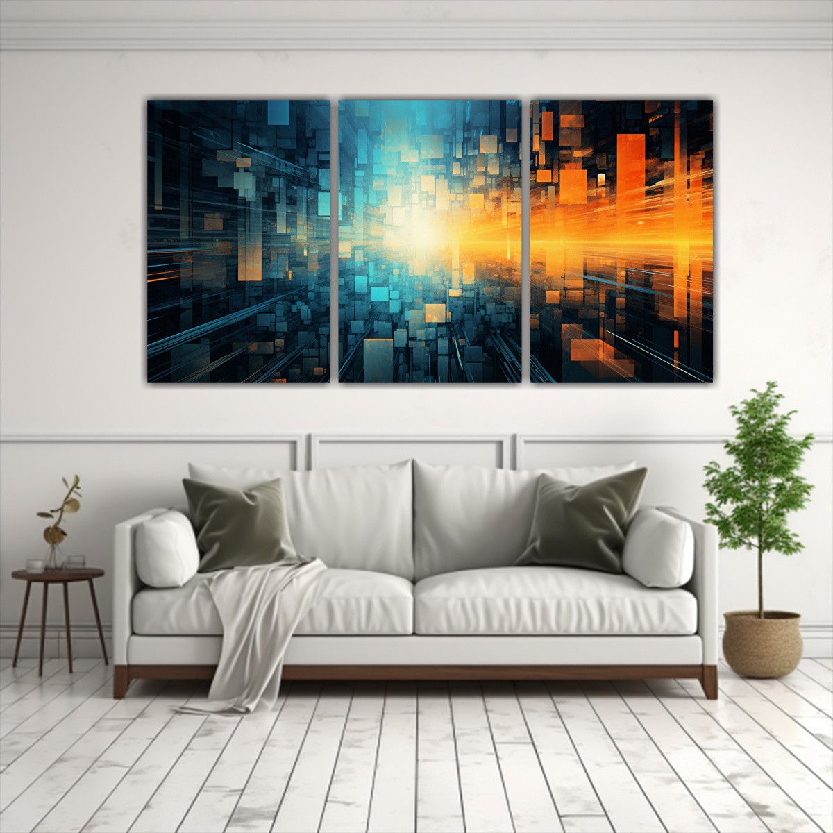 CUADROS ABSTRACTOS FUTURISTAS DE ESTILO INTENSO Y 240X120 CM - 2