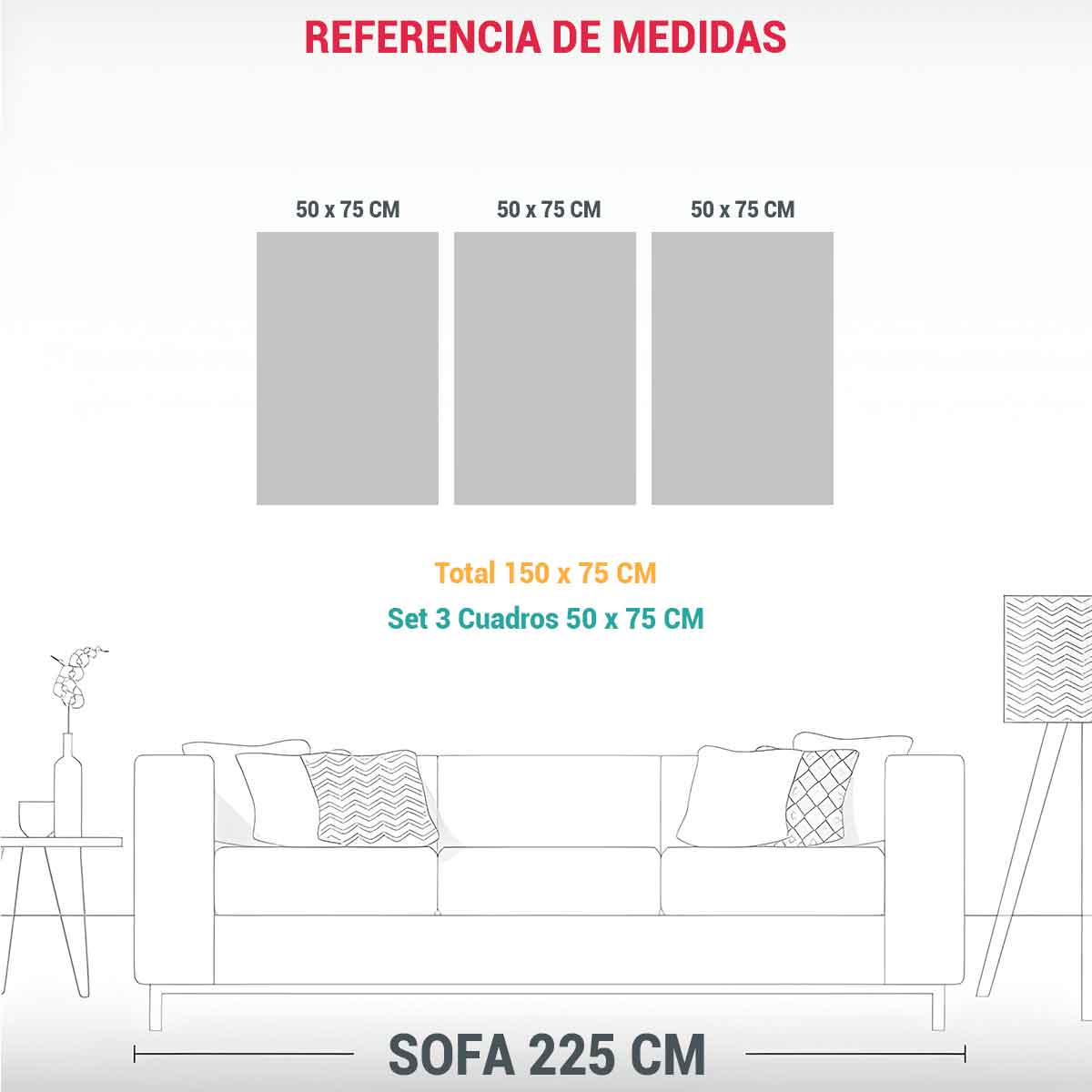 PINTURAS DECORATIVAS VIENTOS SUSURRANTES EN 150X75 CM - 3