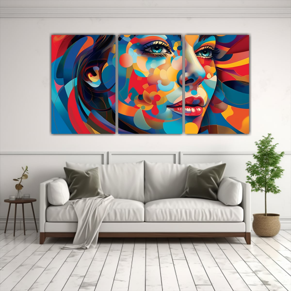 PINTURA DECORATIVA DE EQUILIBRIO VISUAL EN EL 120X60 CM - 2