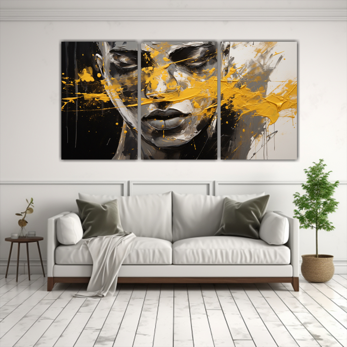 CUADRO DECORATIVO DE CUADRO DE FANTASÍA FACIAL 150X75 CM - 2