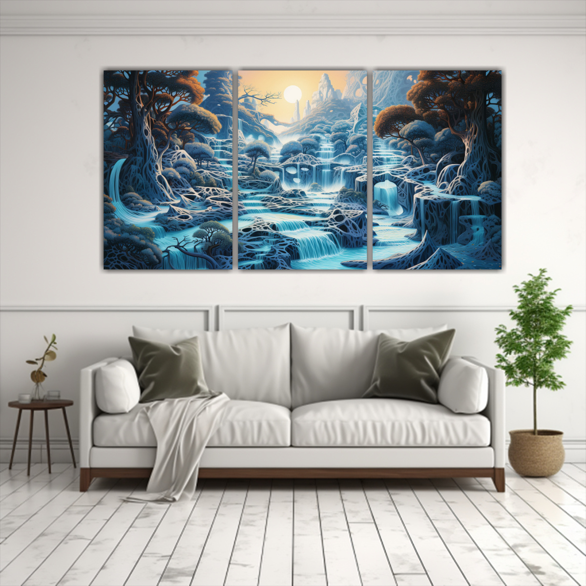 PINTURA DECORATIVA DÍPTICO CUADRO ESPACIO LA 180X90 CM - 2