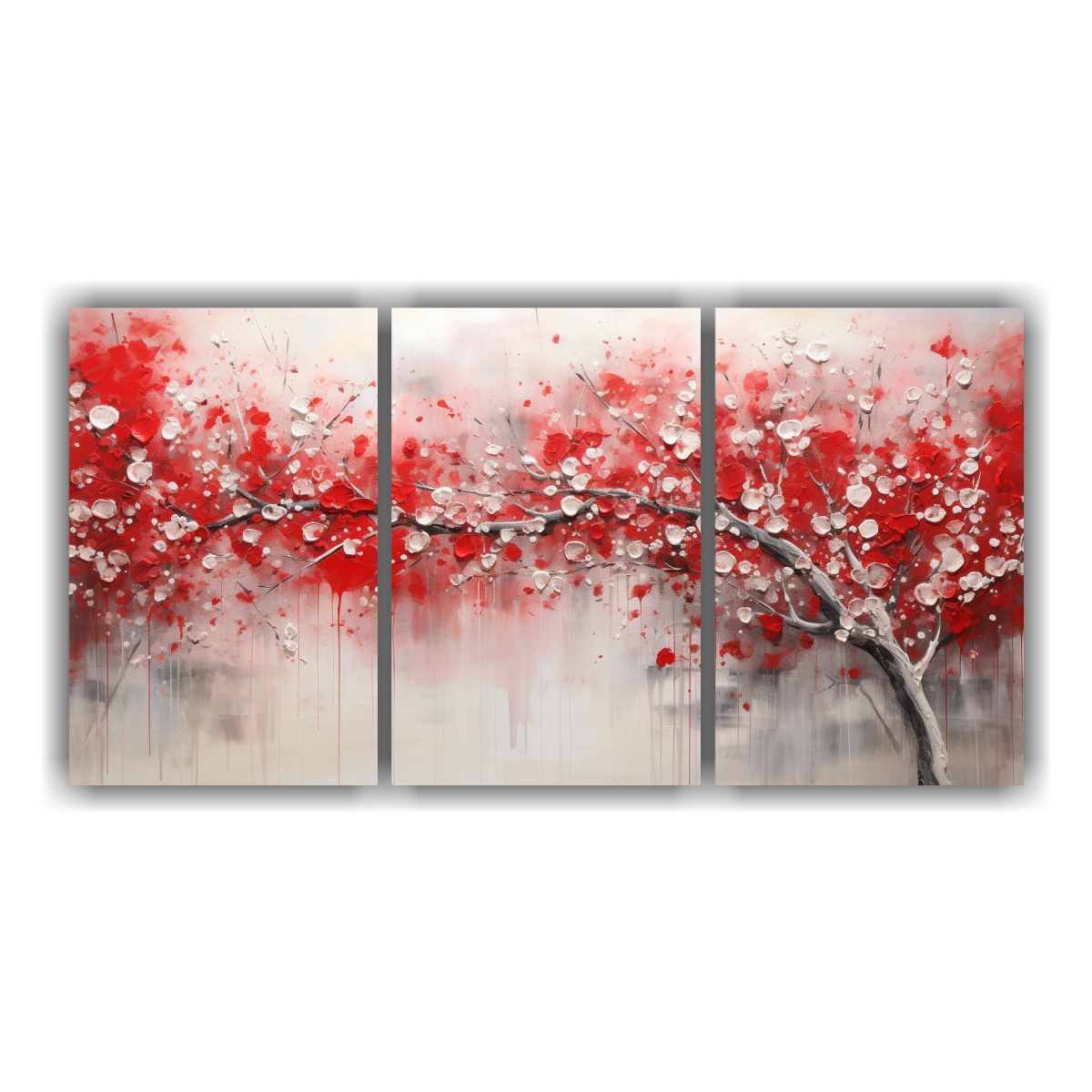 CUADRO TELA FOTOGRAFÍA MODERNA EN ROJO Y 180X90 CM - 1