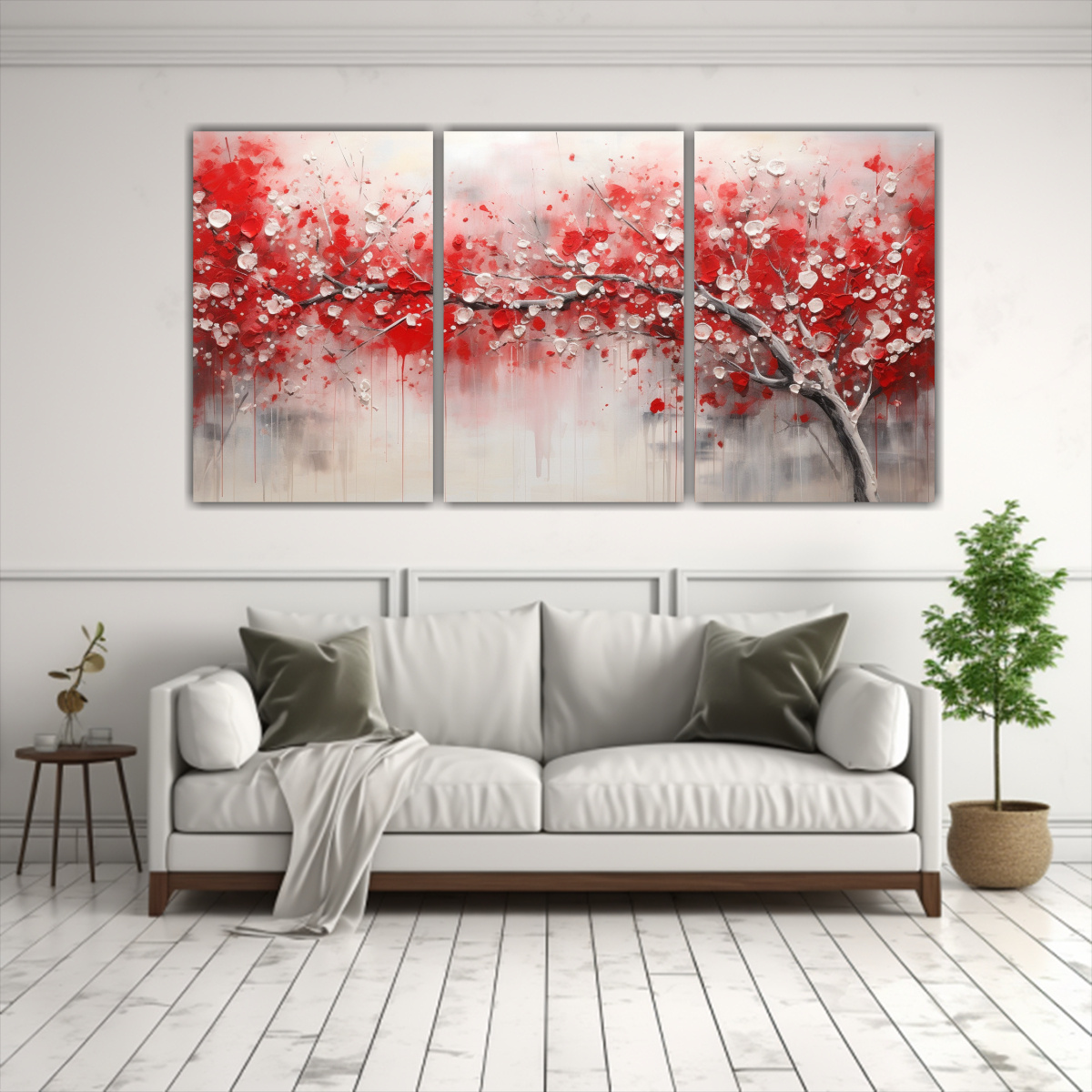 CUADRO TELA FOTOGRAFÍA MODERNA EN ROJO Y 180X90 CM - 2