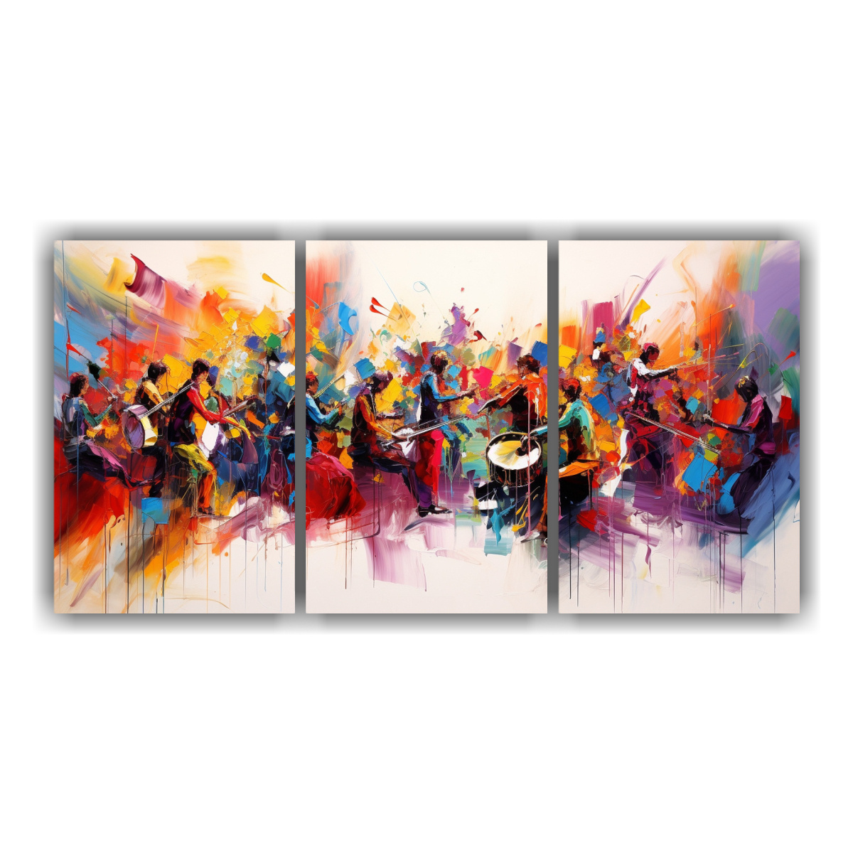 PINTURAS DECORATIVAS DE DISEÑO ABSTRACTO DE 60X30 CM - 1