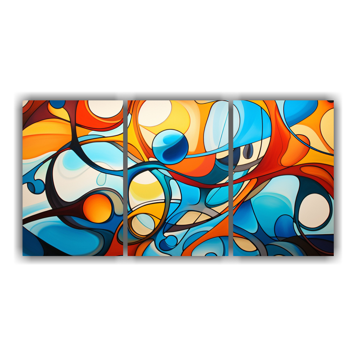 PINTURA ABSTRACTA MODERNA ESQUEMA GENERA UNA 240X120 CM - 1