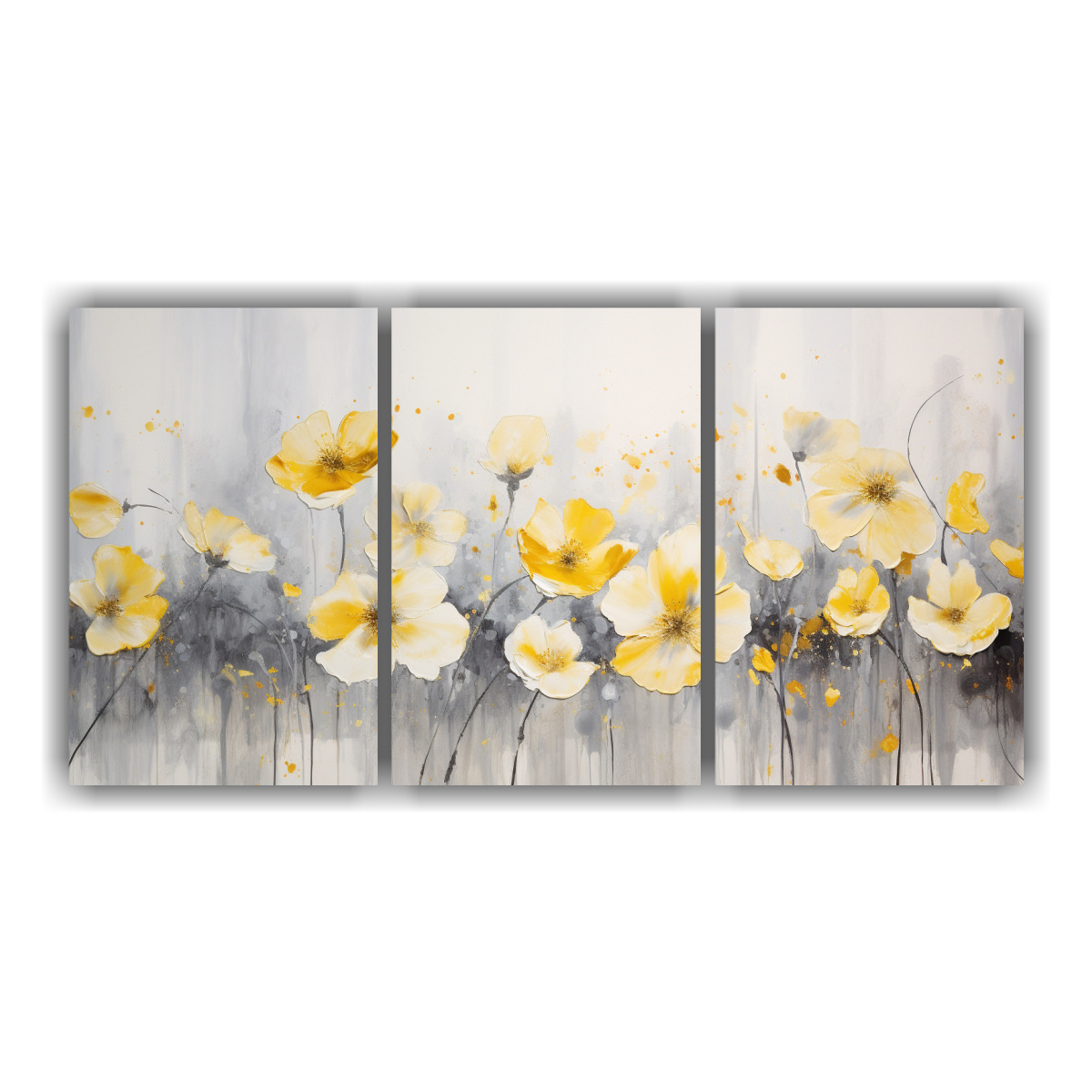 TRÍPTICO VINTAGE ORIGINALIDAD EN PINTURA 90X45 CM - 1