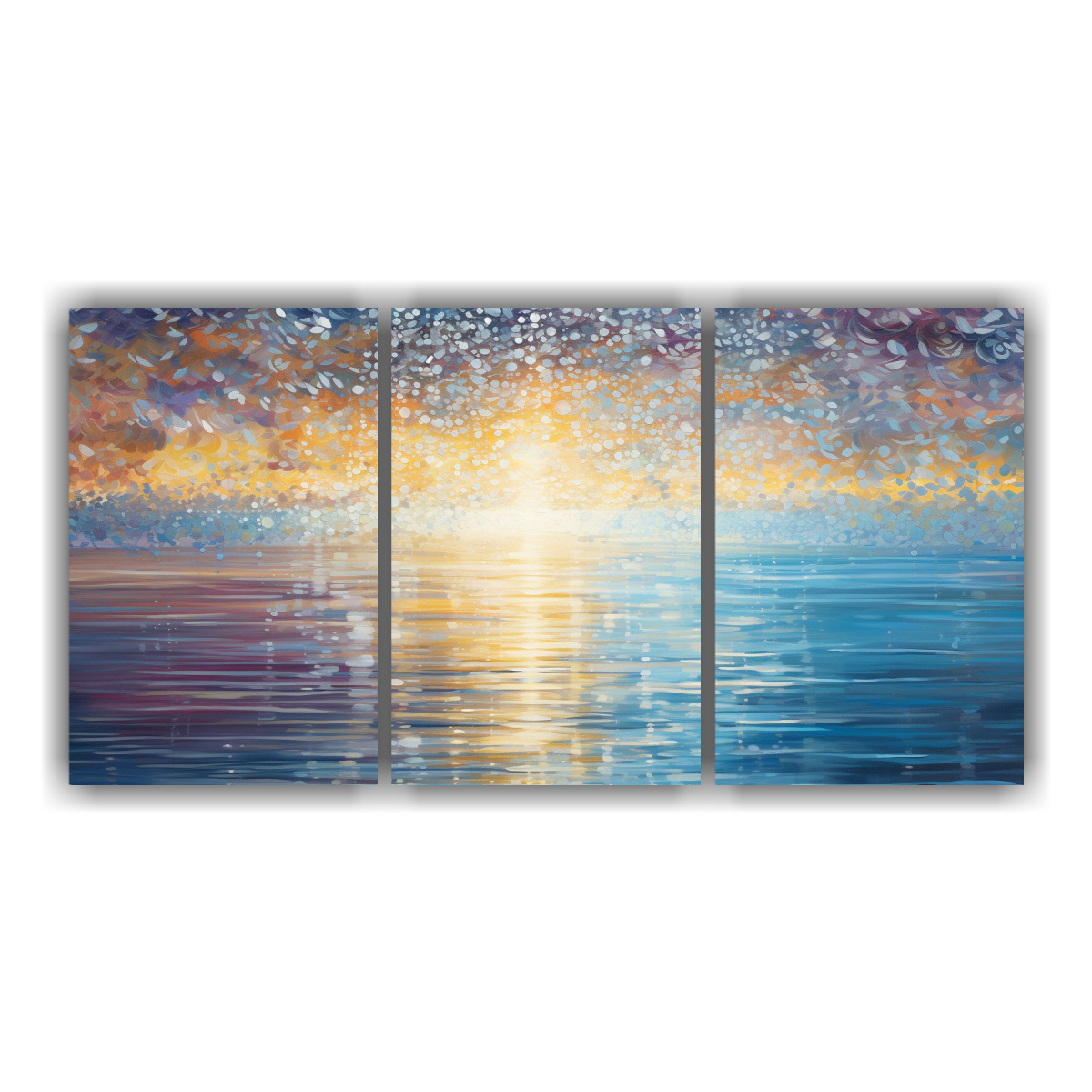 CONJUNTO 3 CUADROS DISEÑO NATURALEZA VIVA ESTILO 150X75 CM - 1