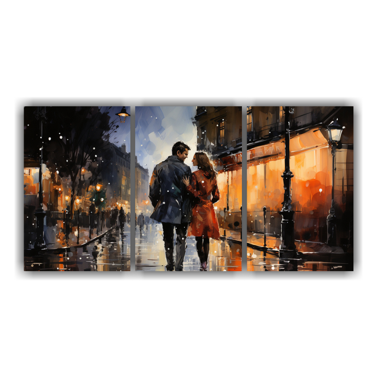 CUADROS COLORES ESTILO HOMBRES BESÁNDOSE EN 120X60 CM - 1