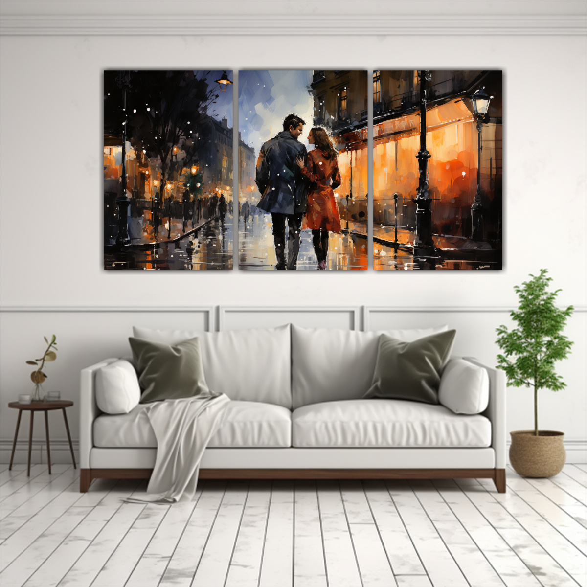 CUADROS COLORES ESTILO HOMBRES BESÁNDOSE EN 120X60 CM - 2