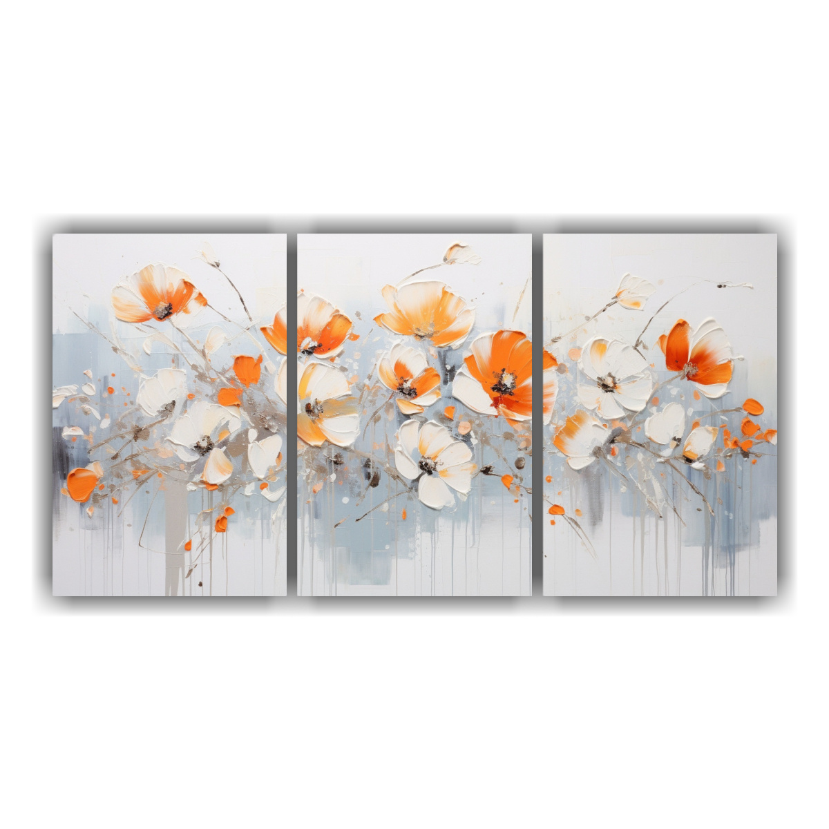 CONJUNTO DE 3 LIENZOS ABSTRACTOS DE TELA PINTURA 180X90 CM - 1
