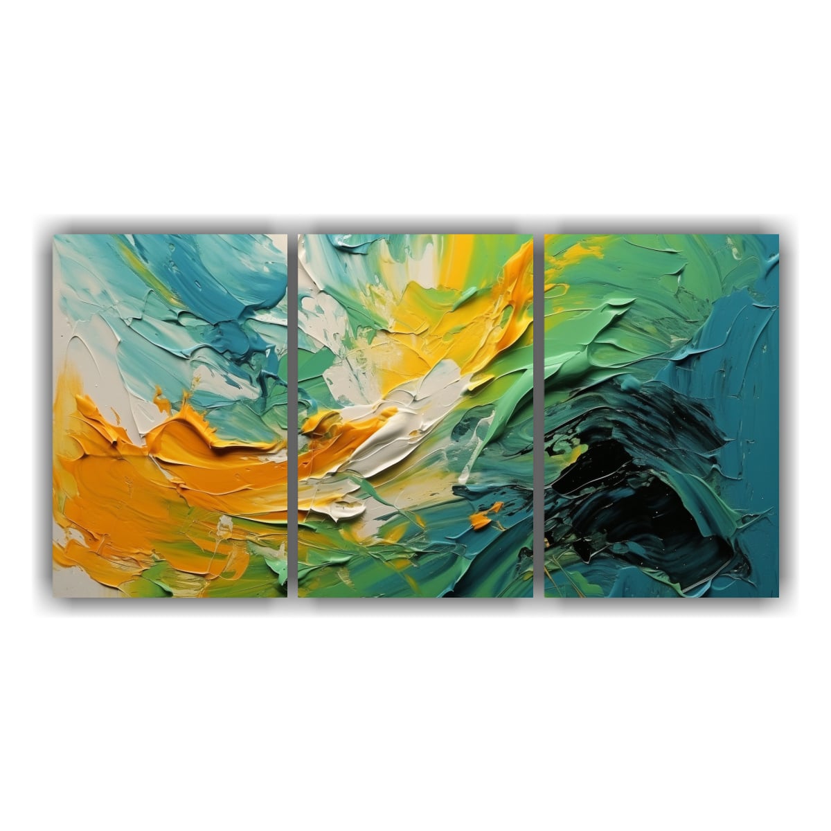 CONJUNTO DE 3 TELAS EN BASTIDOR NATURALEZA VIVA, 180X90 CM - 1