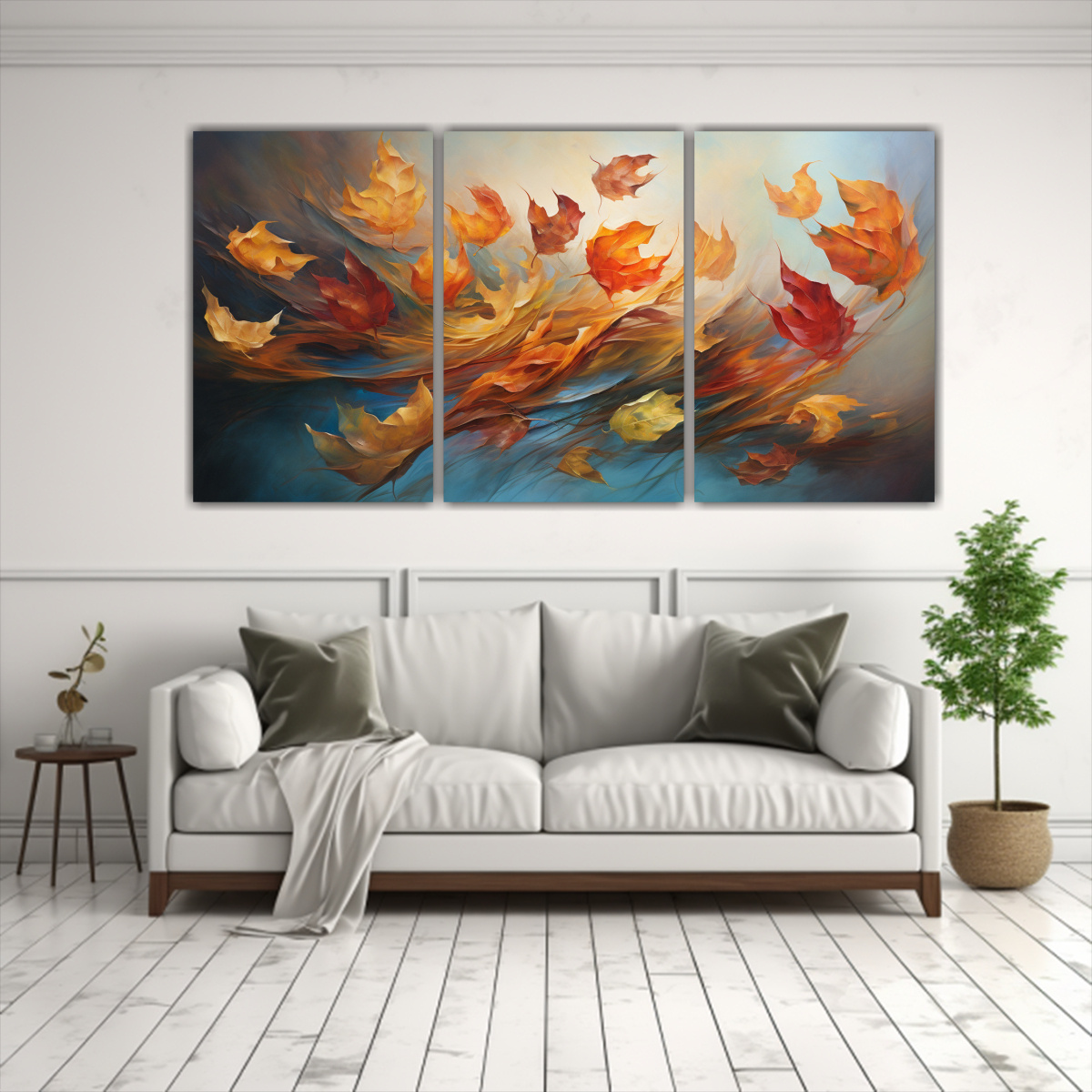 CUADRO DE TELA EN BASTIDOR CON DANZA ABSTRACTA 150X75 CM - 2