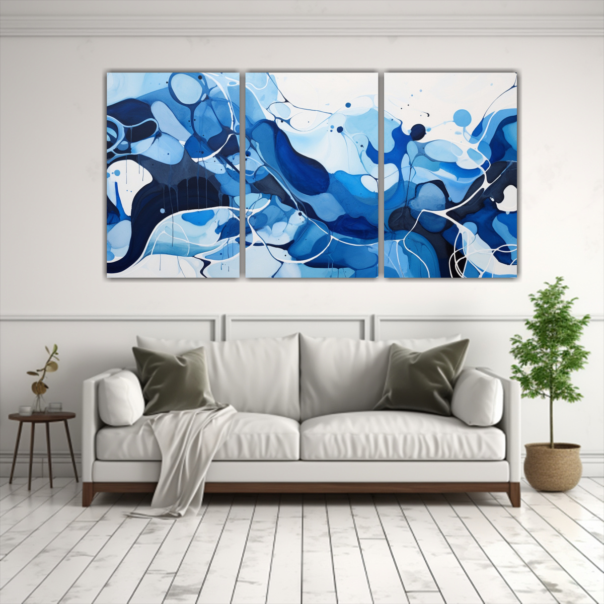 PINTURAS DECORATIVAS DE ABSTRACCIÓN URBANA SET 3 240X120 CM - 2