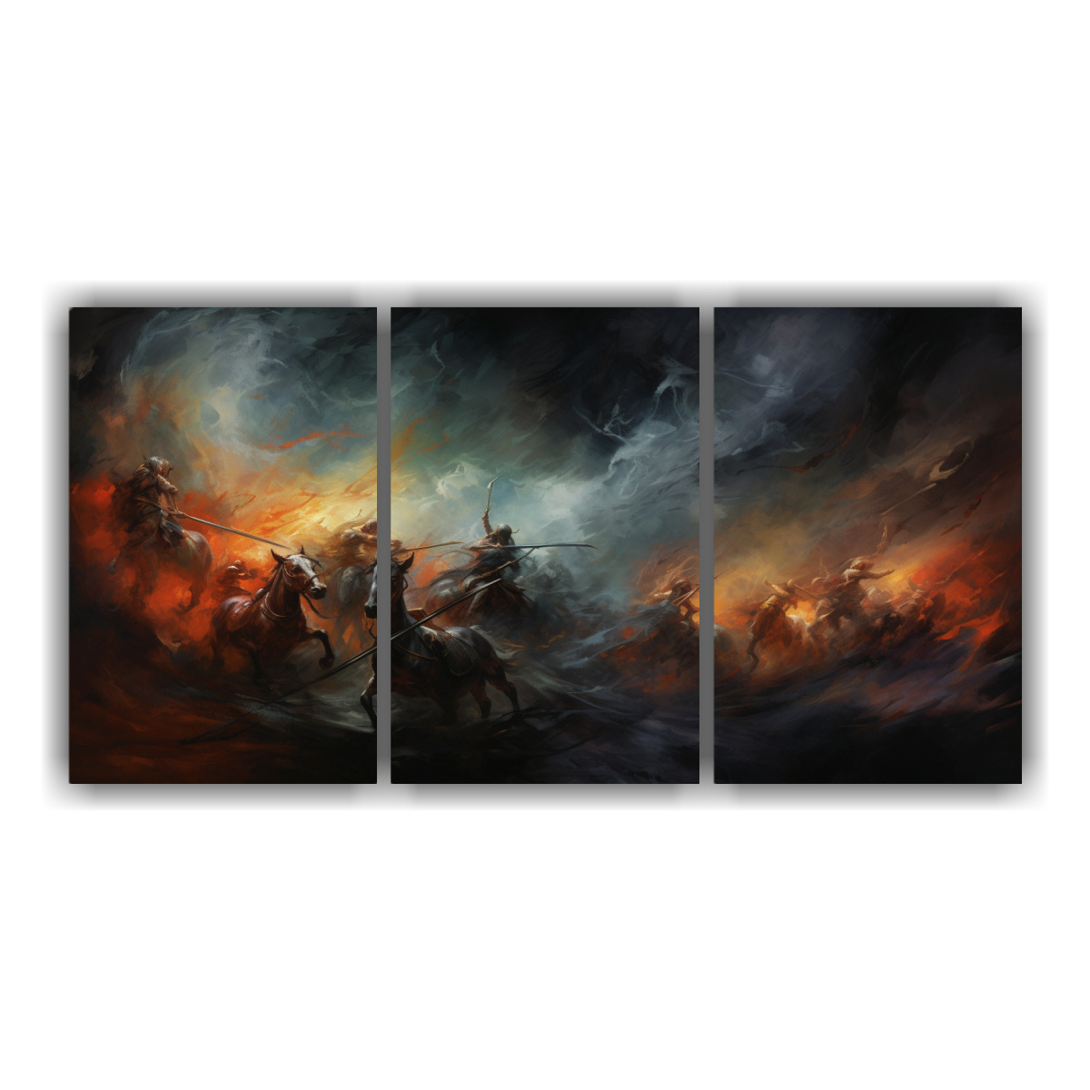 PINTURAS DECORATIVAS IMPACTANTES DE TRES 90X45 CM - 1