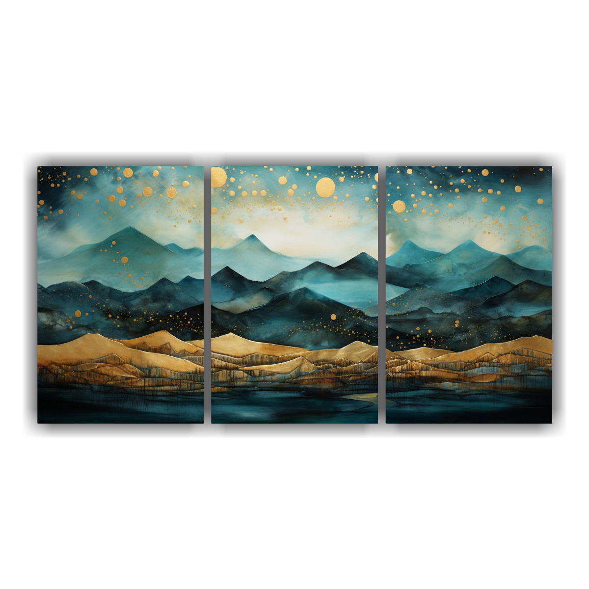 CUADRO VANGUARDIA ORIGINAL PAISAJE MONTAÑOSO CON 240X120 CM - 1