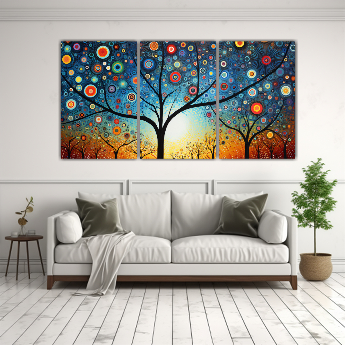 PINTURA ABSTRACTA DE ESCENA VANGUARDISTA MÁGICA 150X75 CM - 2