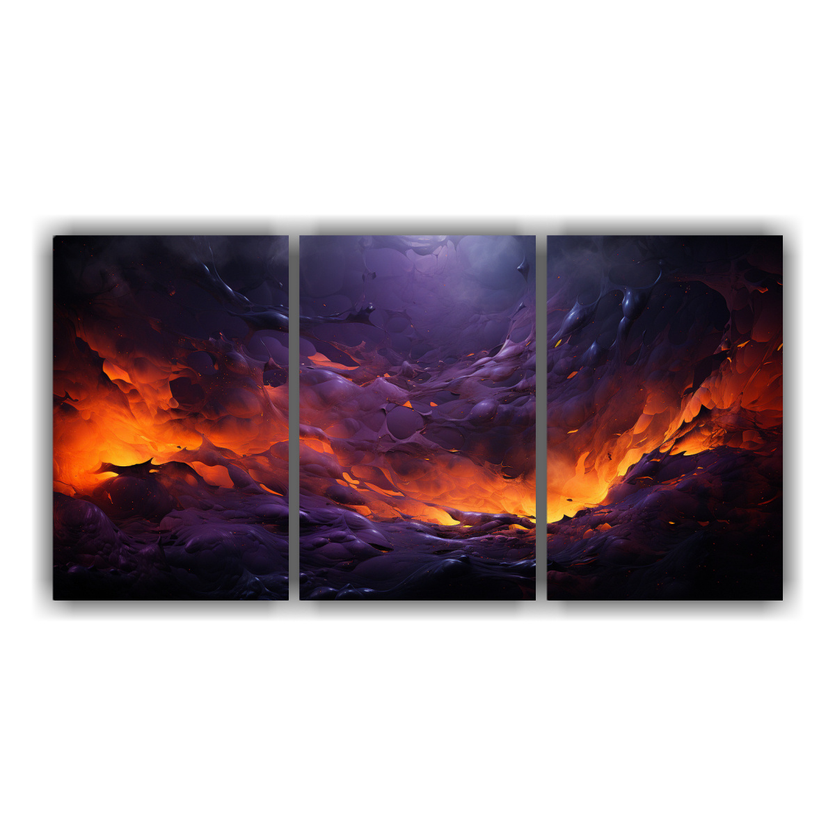 CONJUNTO DE CUADROS ABSTRACTOS DE ALTA CALIDAD 60X30 CM - 1