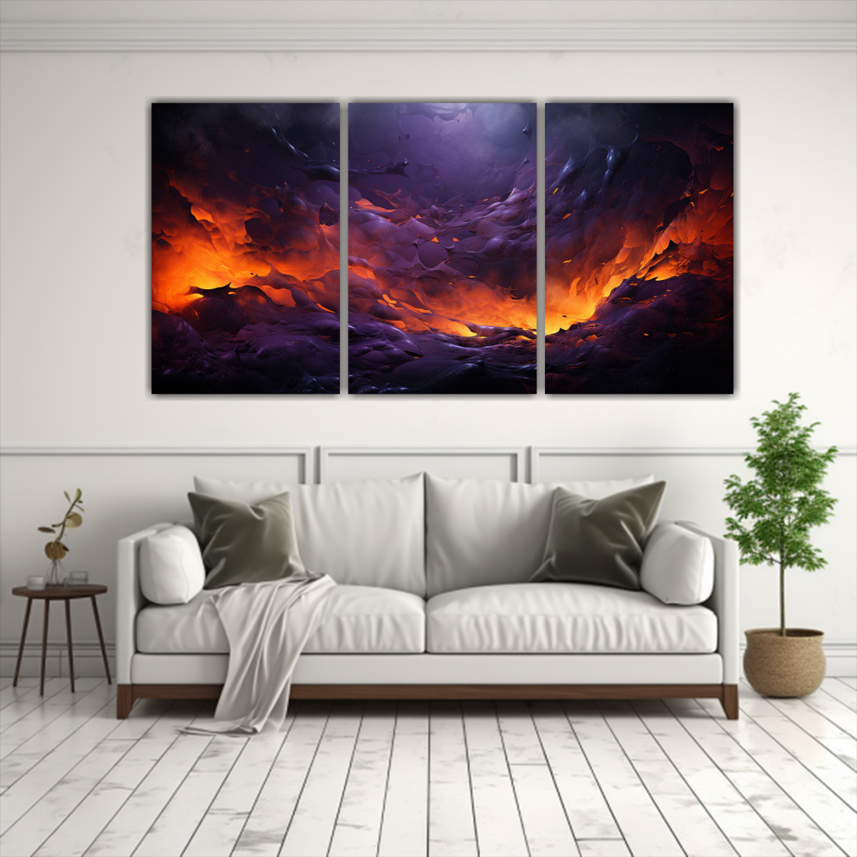 CONJUNTO DE CUADROS ABSTRACTOS DE ALTA CALIDAD 60X30 CM - 2