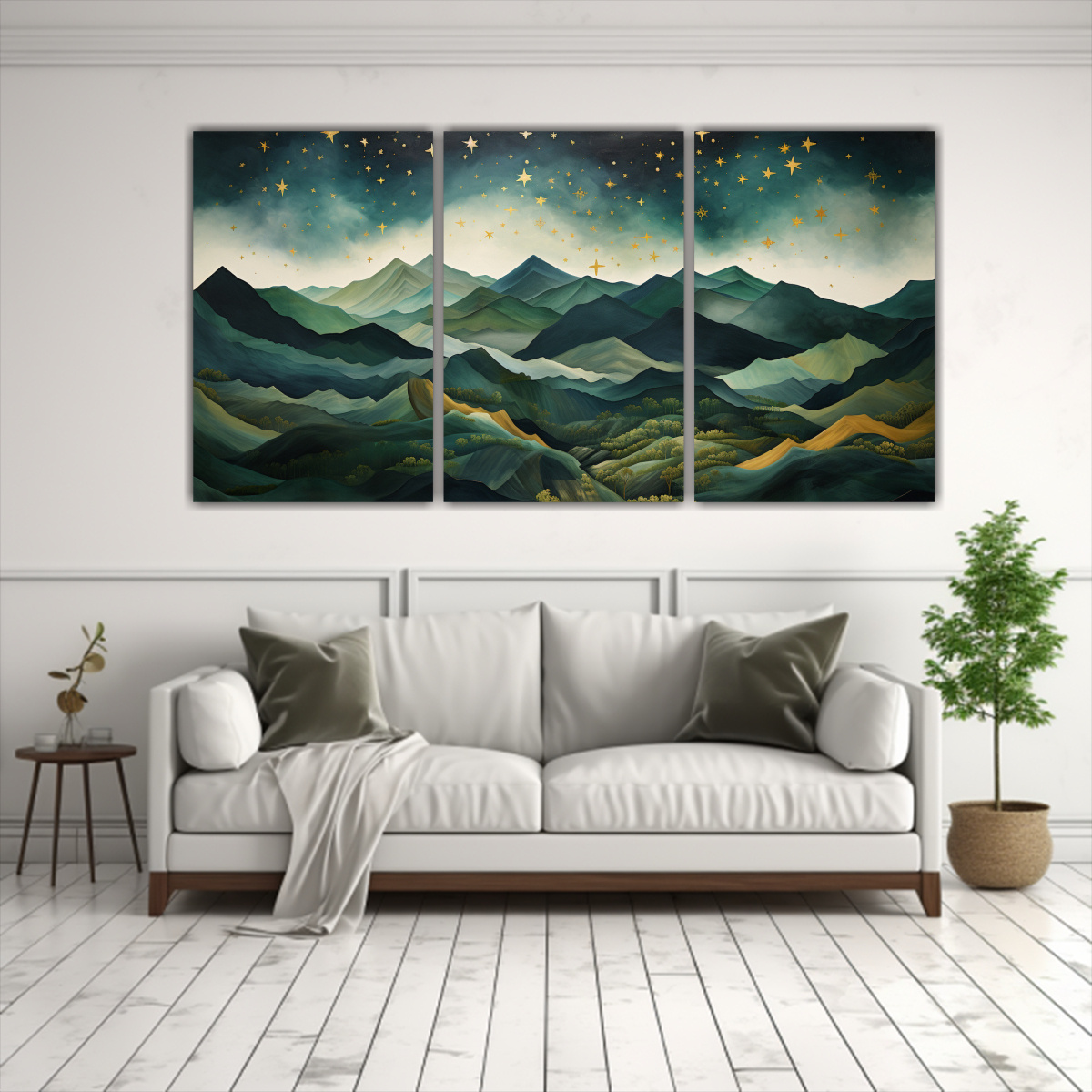 CUADRO DE BAÑO ESTILO ELEGANTE CON PAISAJE DE 240X120 CM - 2