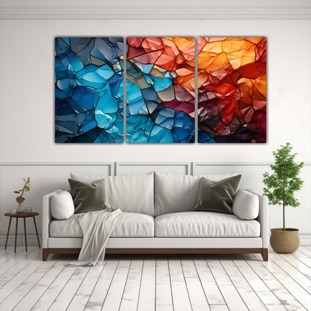 CONJUNTO 3 CUADROS ESTÉTICA TEXTURED OVERLAY 120X60 CM - 2