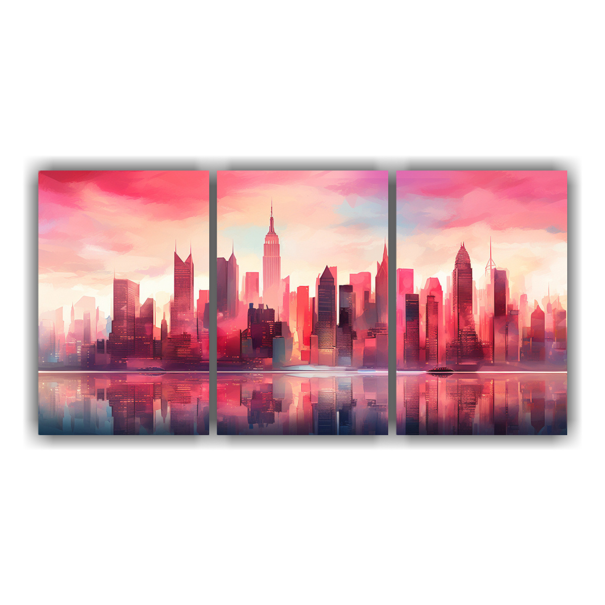 CUADRO DECORATIVO MODERNO DE MANHATTAN CON 120X60 CM - 1