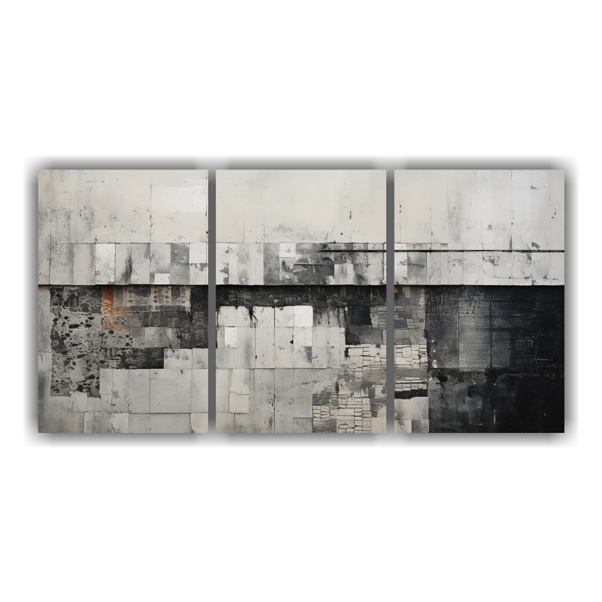 PINTURAS DECORATIVAS DE COLLAGE ABSTRACTO DE 240X120 CM - 1
