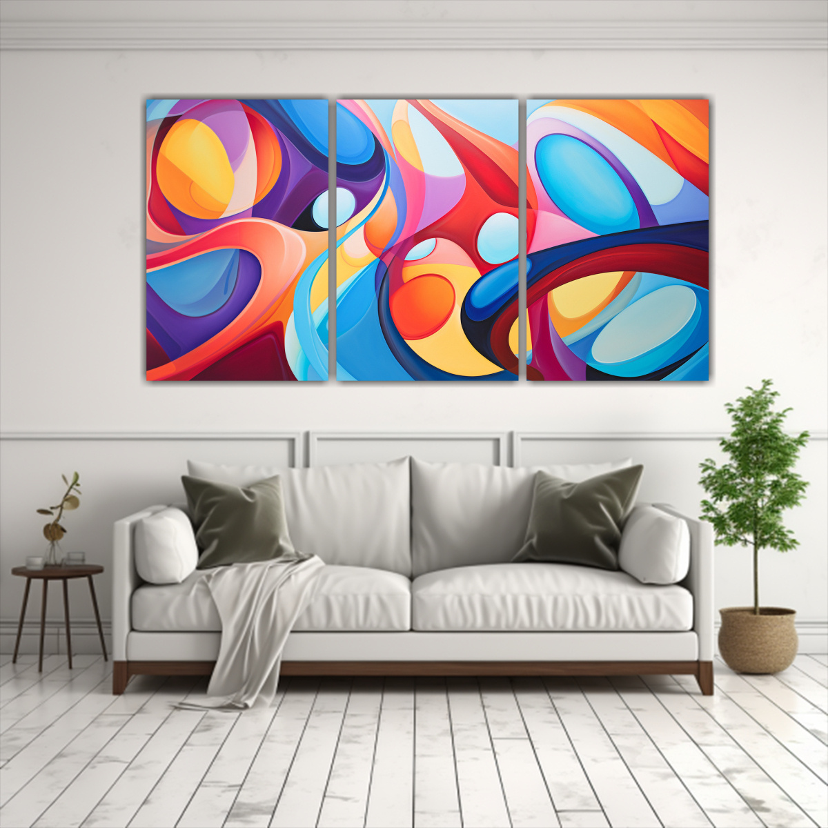CUADROS IMPRESOS DE EXPRESIVIDAD EN COLORES 150X75 CM - 2