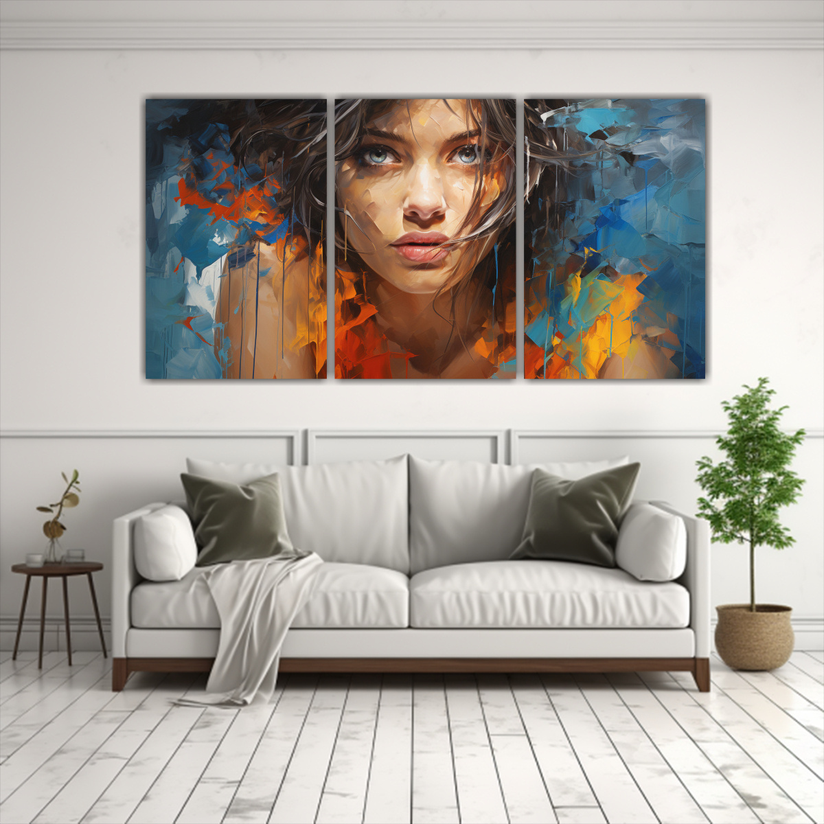 SET 3 LIENZOS DE TELA MODERNO ALTA RESOLUCIÓN 180X90 CM - 2