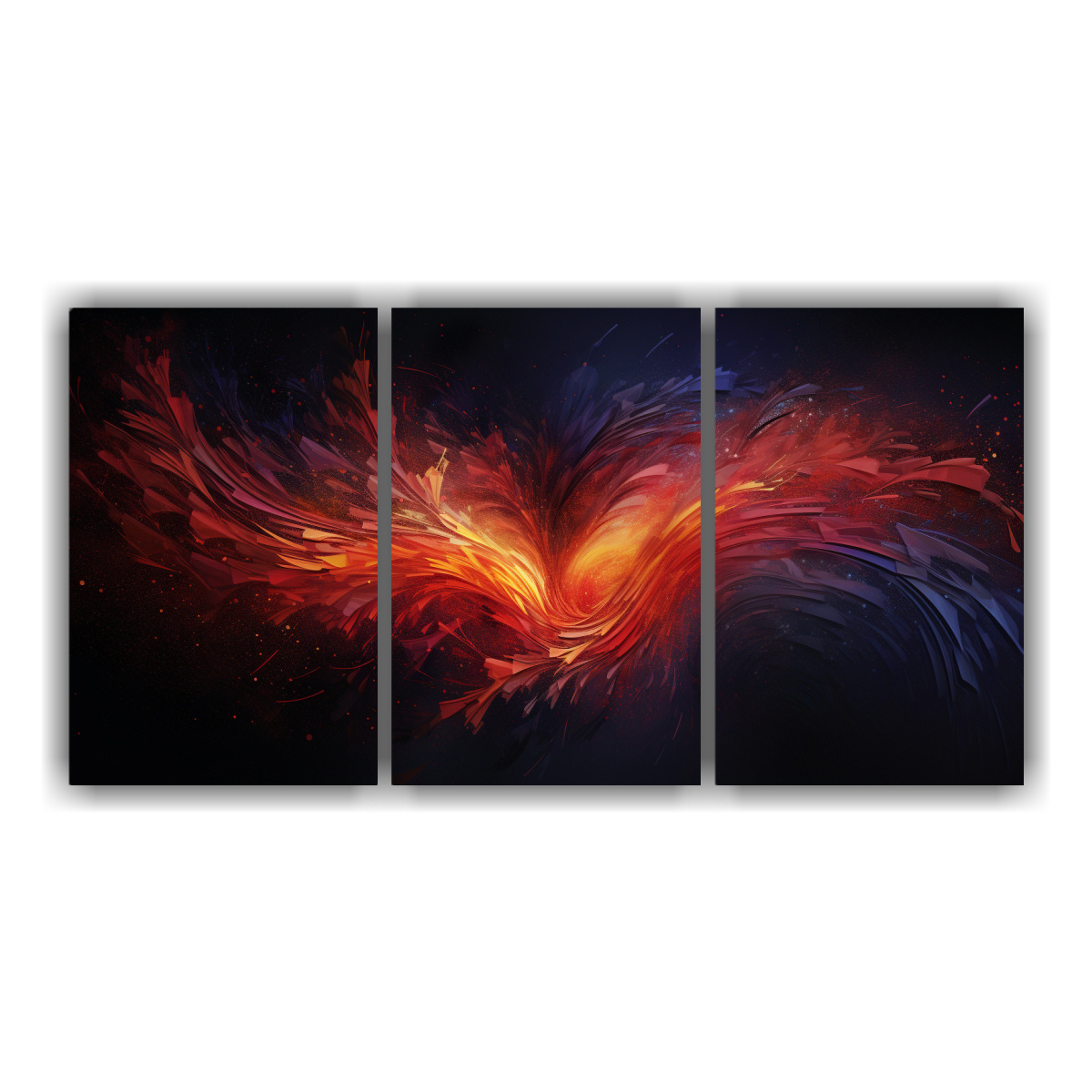 PINTURAS DECORATIVAS: TRES CUADROS EXPRESIÓN 60X30 CM - 1