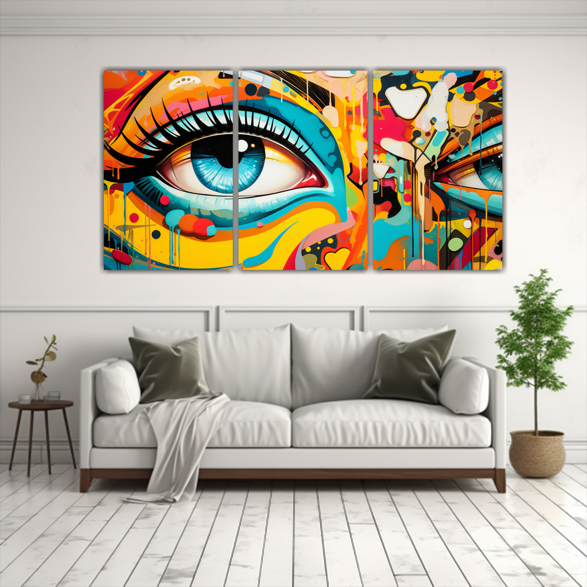 PINTURAS DECORATIVAS DE FUSIÓN ABSTRACTA DE POP 150X75 CM - 2