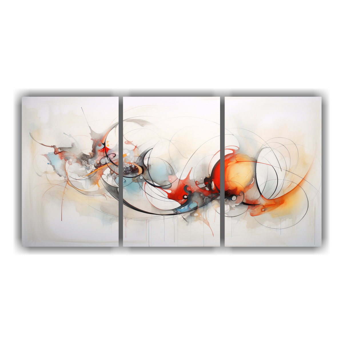 PINTURAS EN BASTIDOR CON DISEÑO DE VITALIDAD EN 90X45 CM - 1